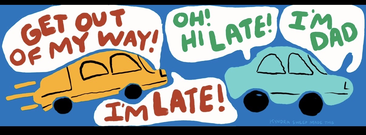Hi Late I'm Dad Bumper Sticker