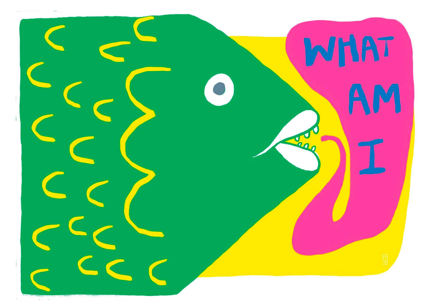 Small What Am I Fish Print