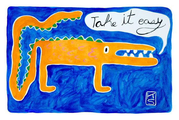 Large Take It Easy Watercolor Print