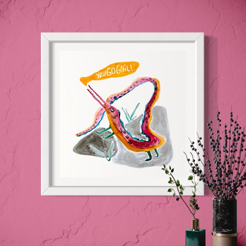 Large You Go Girl Print