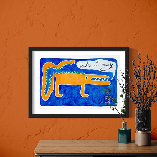 Large Take It Easy Watercolor Print