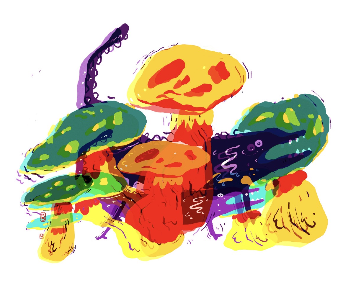 Super Riso Toad Print or Postcard