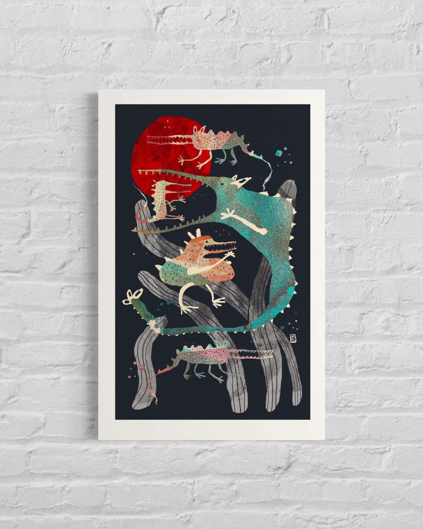 Large Moon Babies Print