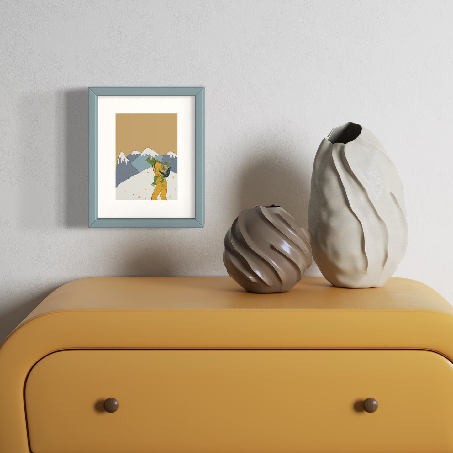 Small Hiking Frog Print