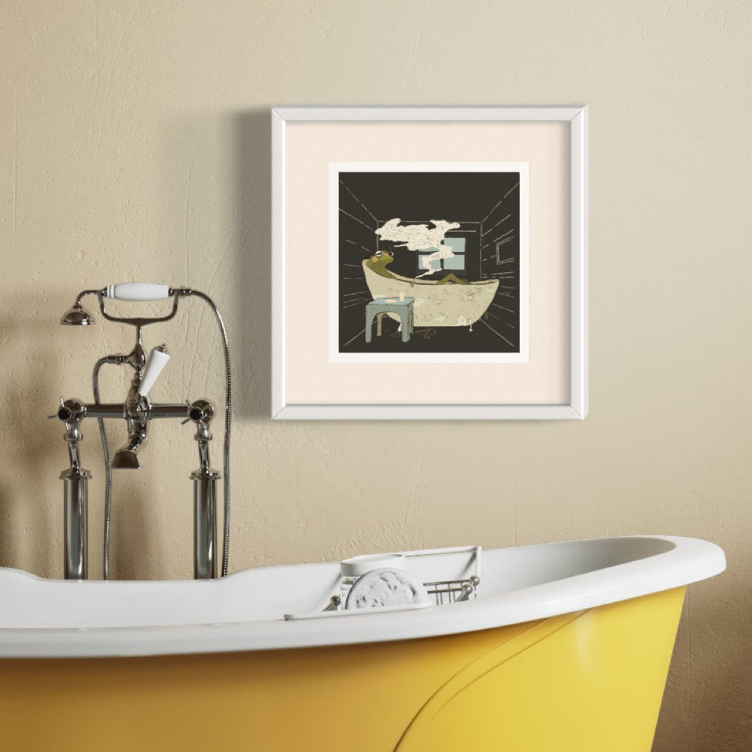 Large Self Care Frog Print