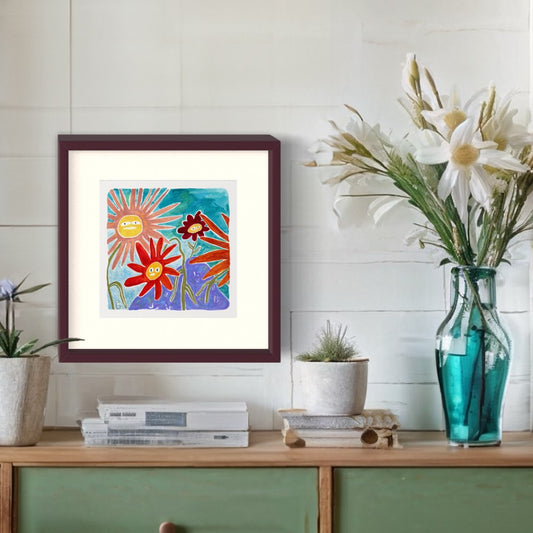 Large Flower Face Print