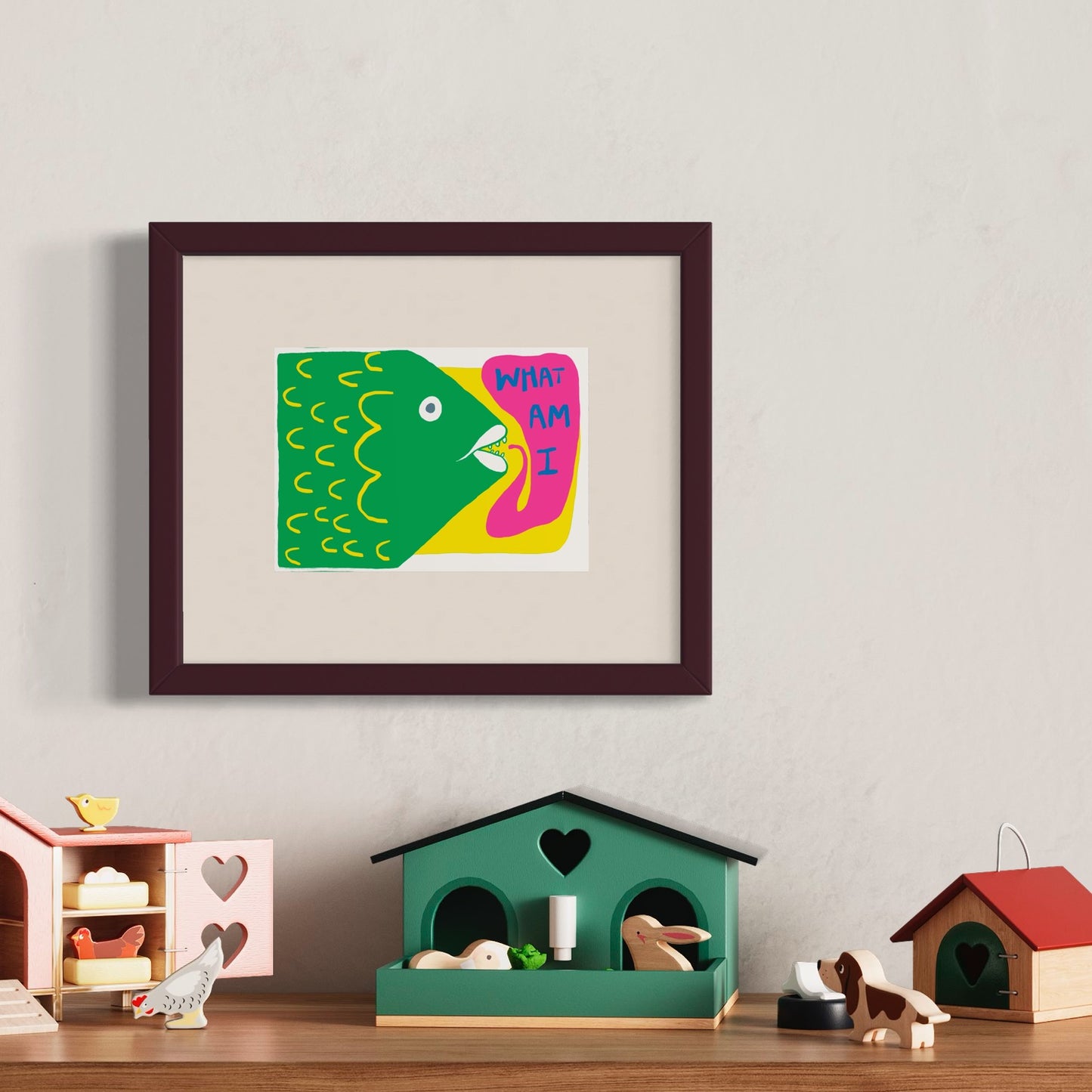 Small What Am I Fish Print