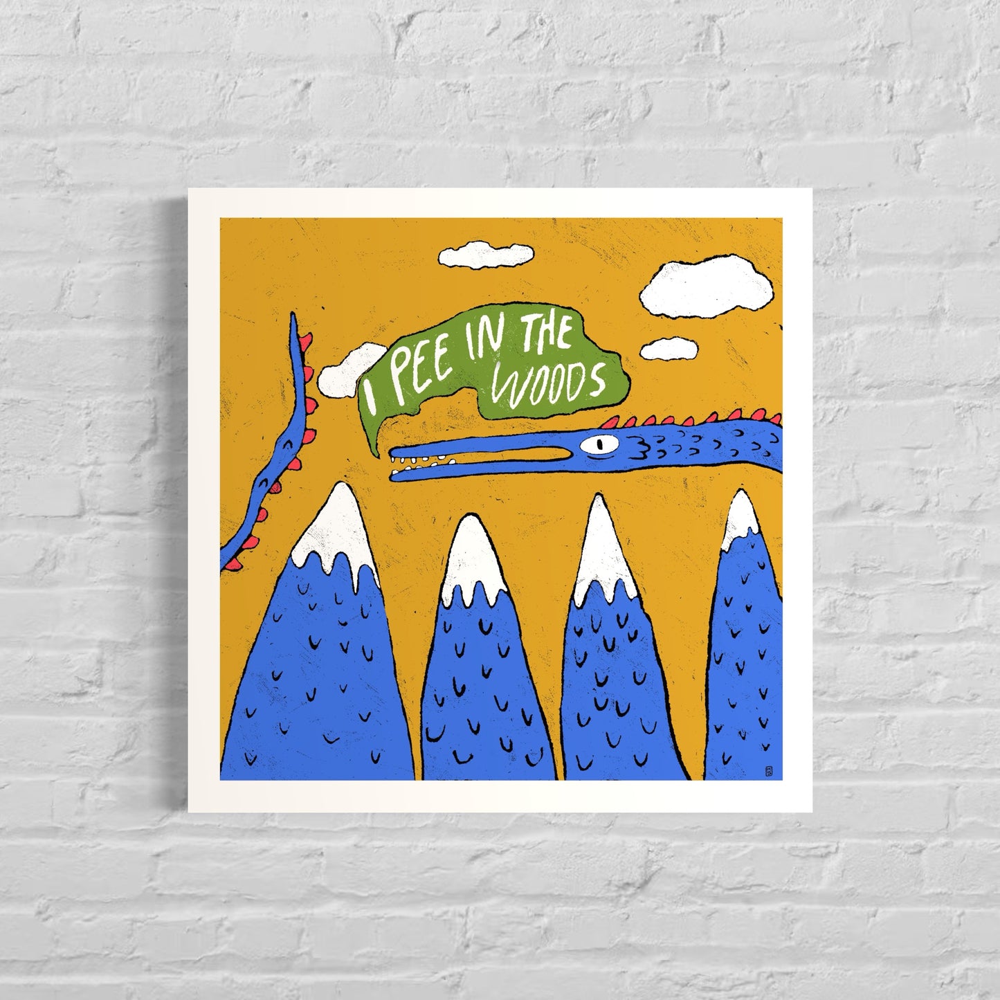 SMALL I Pee In The Woods Print