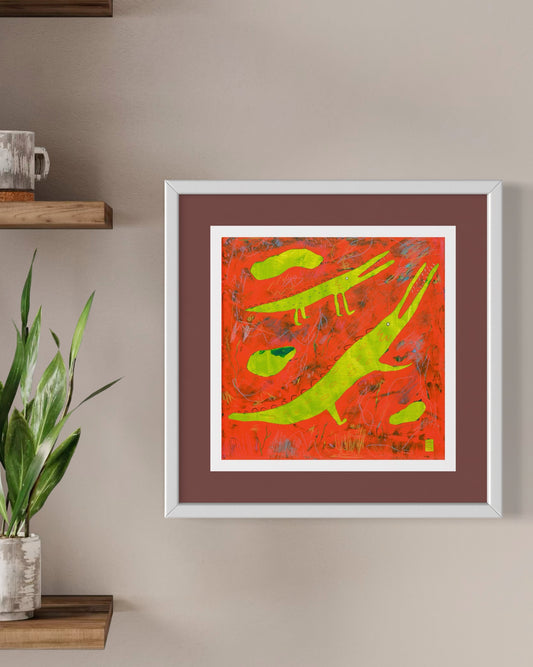 Large Lava Monsters Stencil Print