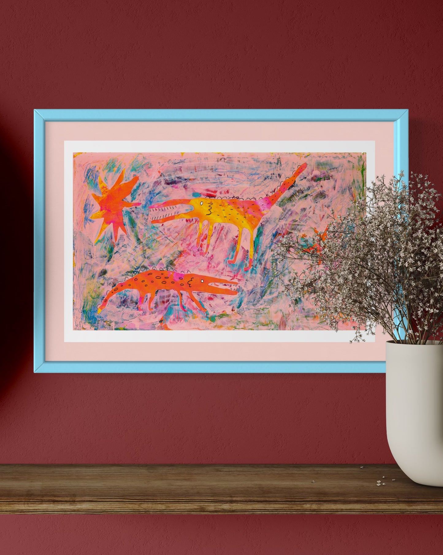 Large Daytime Monsters Stencil Print