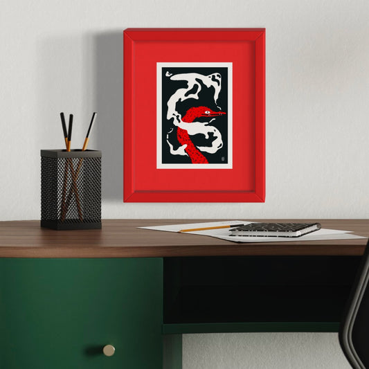 Small Red Dragon Print