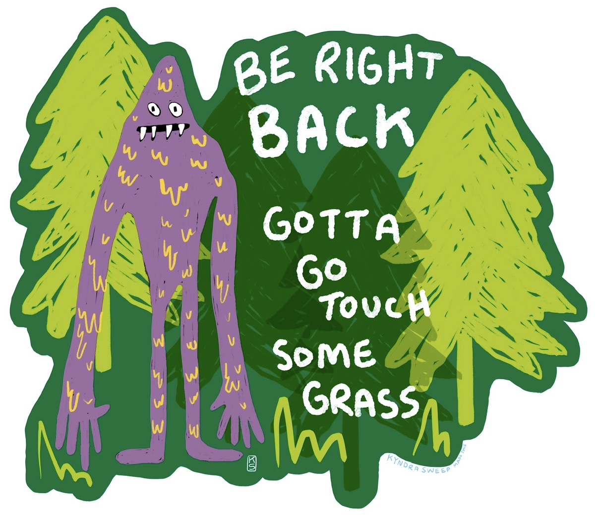Touch Grass Bumper Sticker