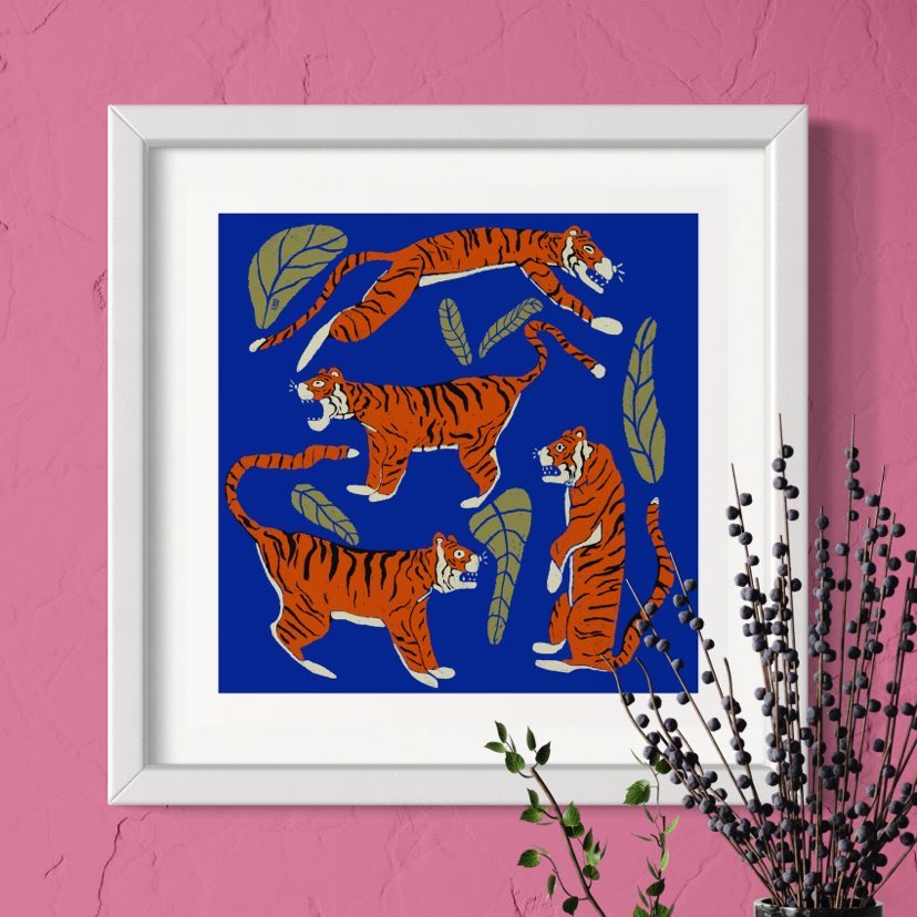 Large Scaredy Cats Print