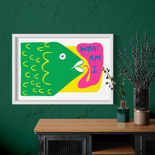 Large What Am I Fish Print
