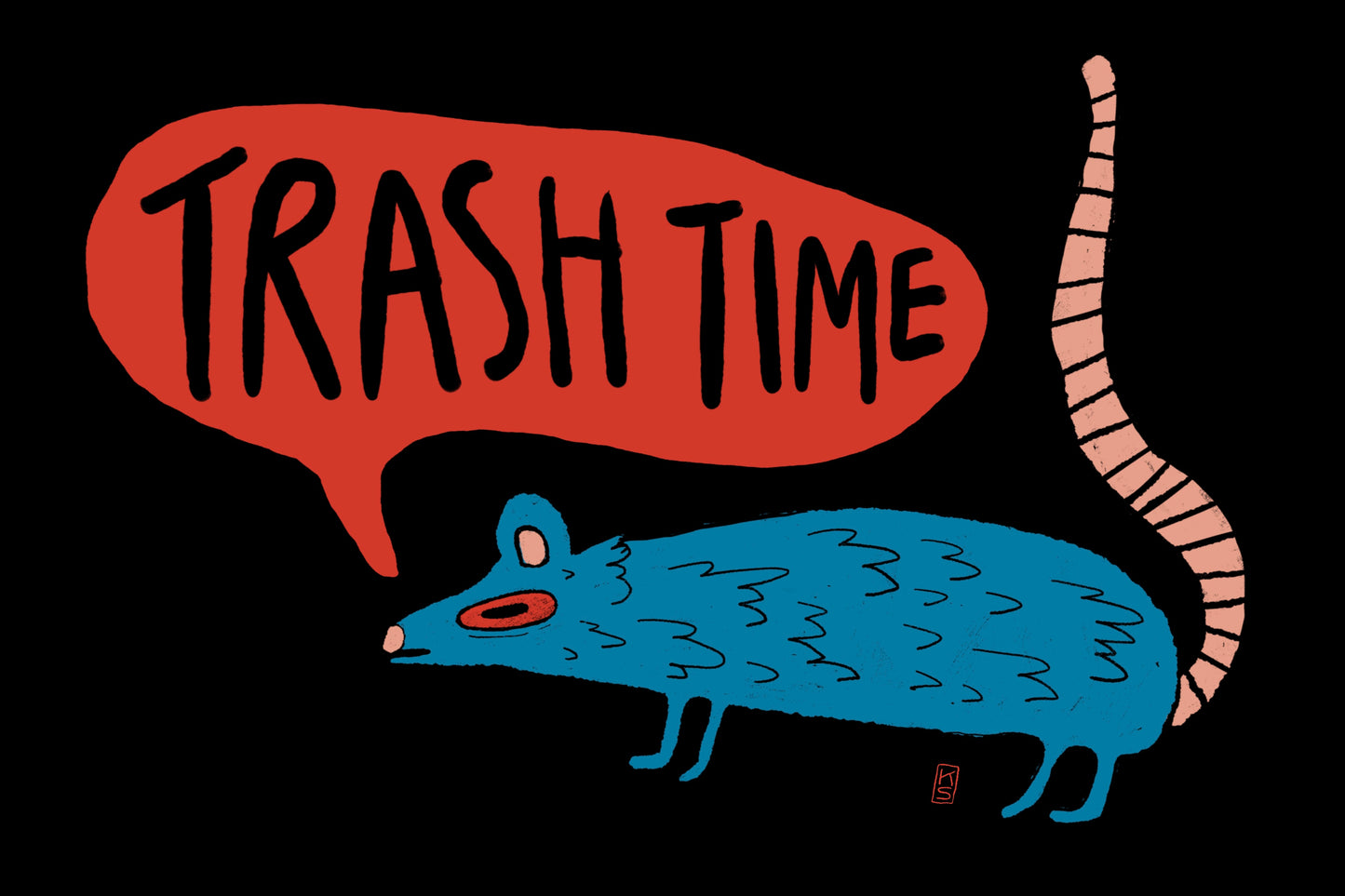 Trash Time Postcard