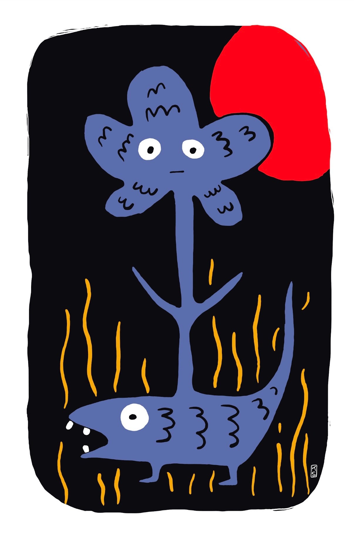 Disassociating Lizard Print or Postcard
