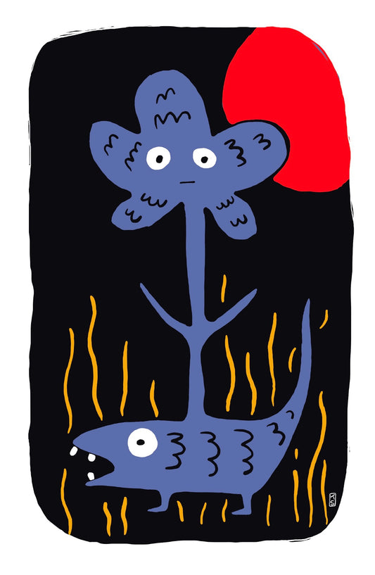 Disassociating Lizard Print or Postcard