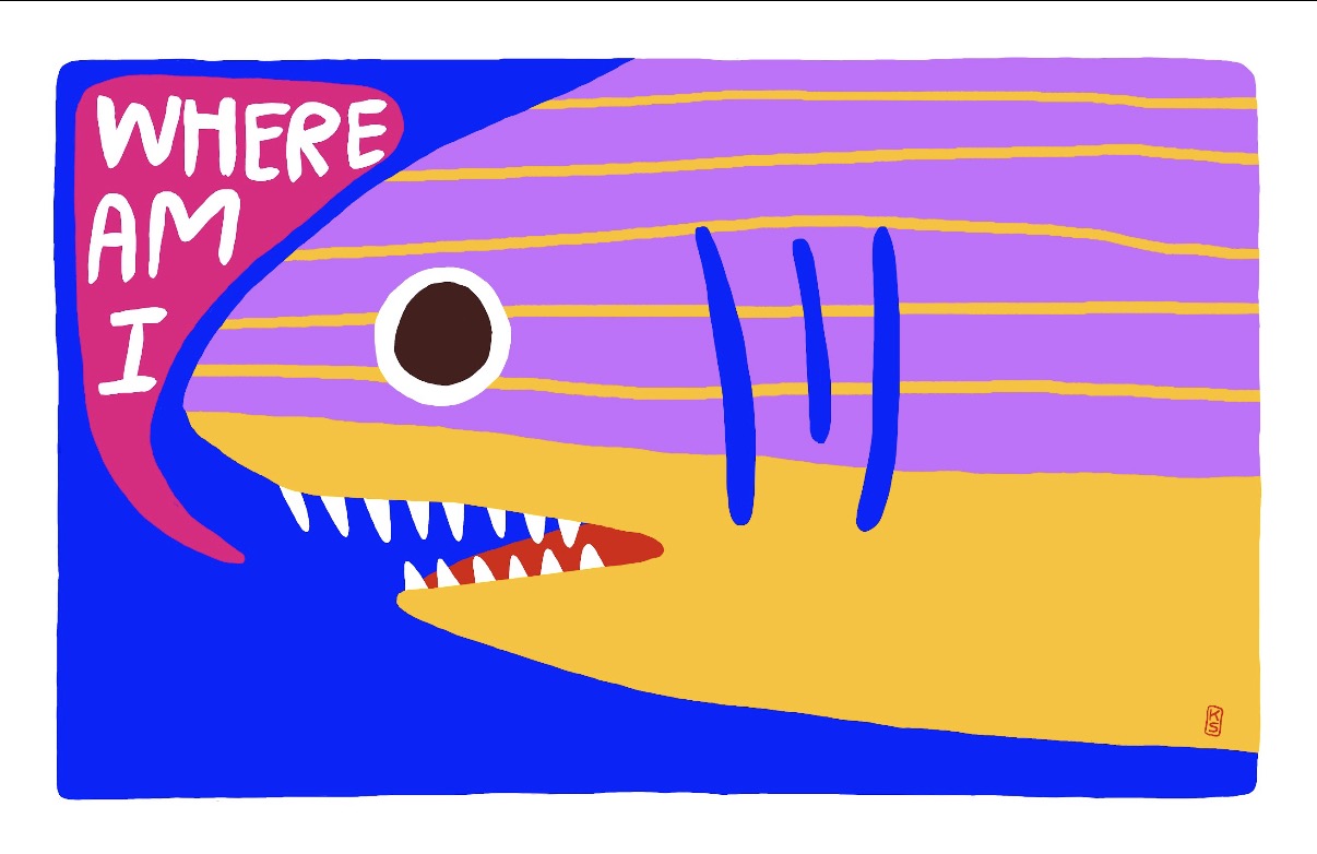 Shark (Where Am I) Print or Postcard