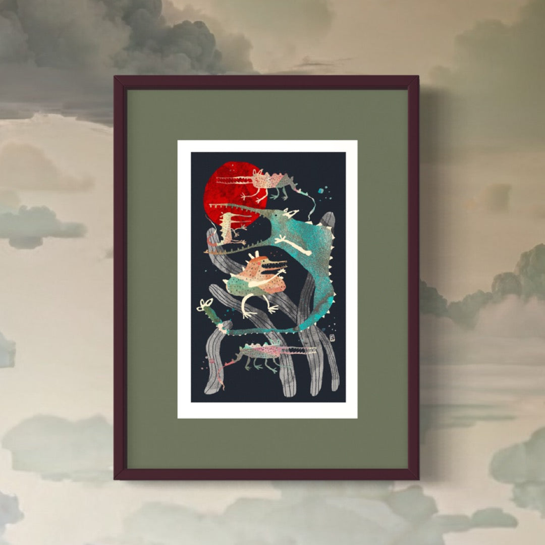 Moon Babies Print or Postcard