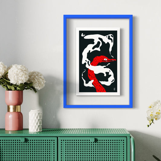 Red Dragon Print or Postcard